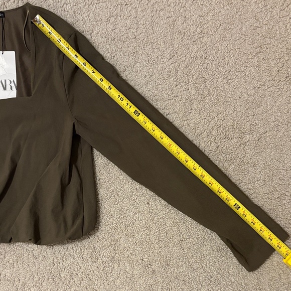 Zara Women's Chic Greenish Brown Top - Picture 6 of 6